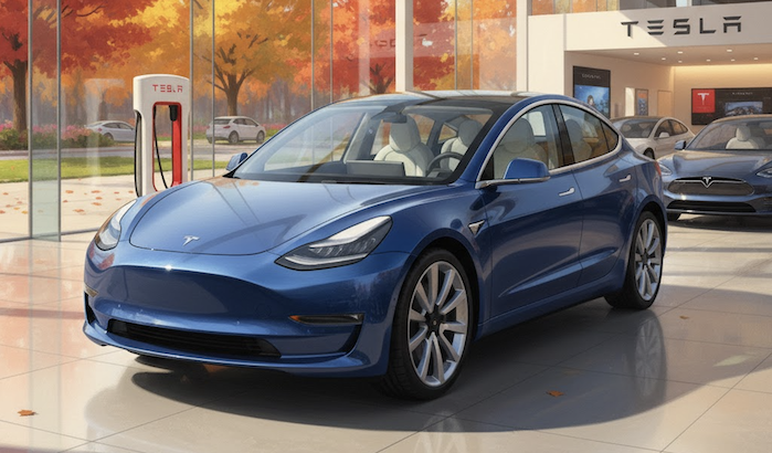 2023 Tesla Model 3 is in for service