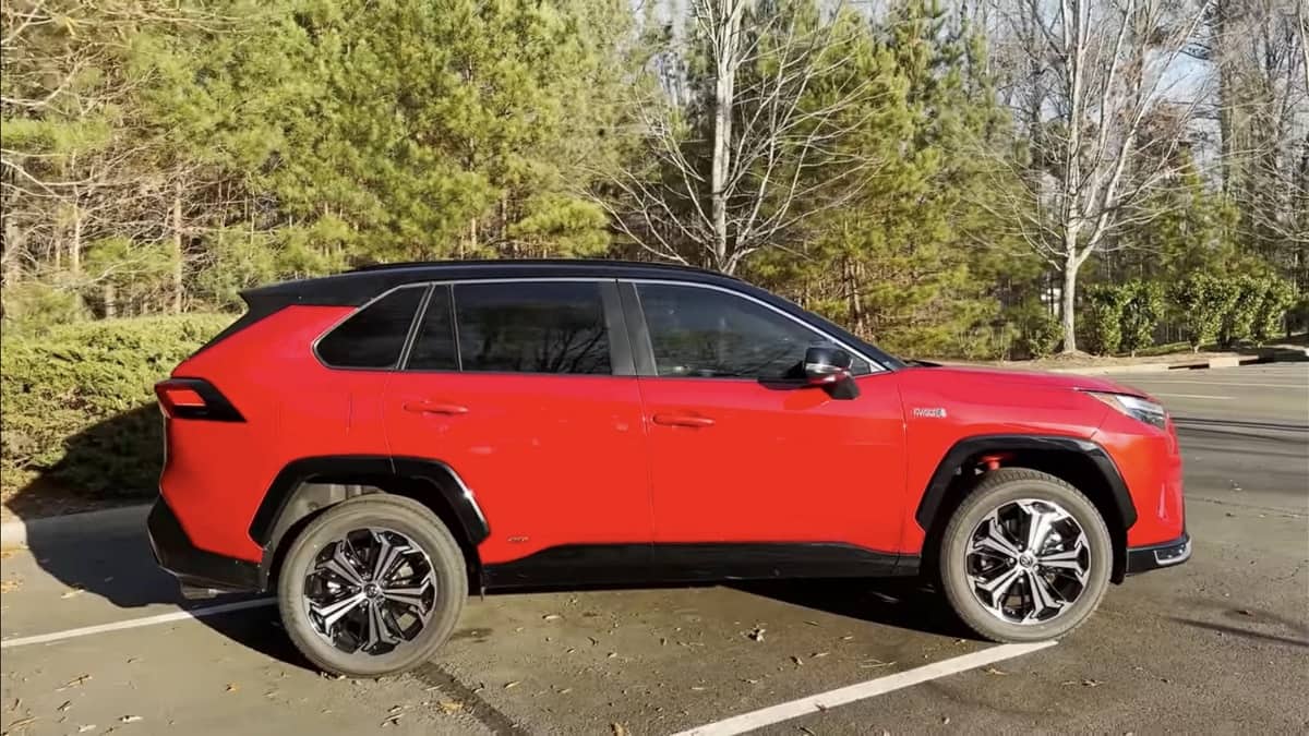 2023 Toyota RAV4 Prime XSE Supersonic Red - profile view