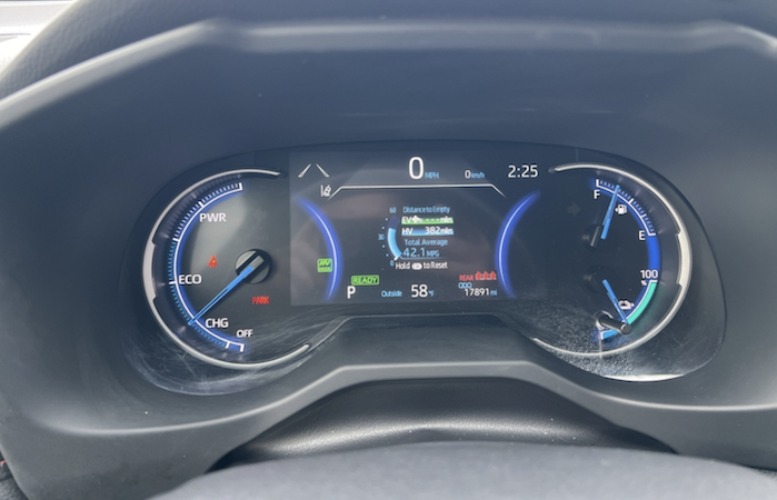 2023 Toyota RAV4 Prime display before it goes dark