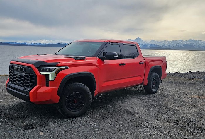 Gerald Nance's 2023 Toyota Tundra near the lake