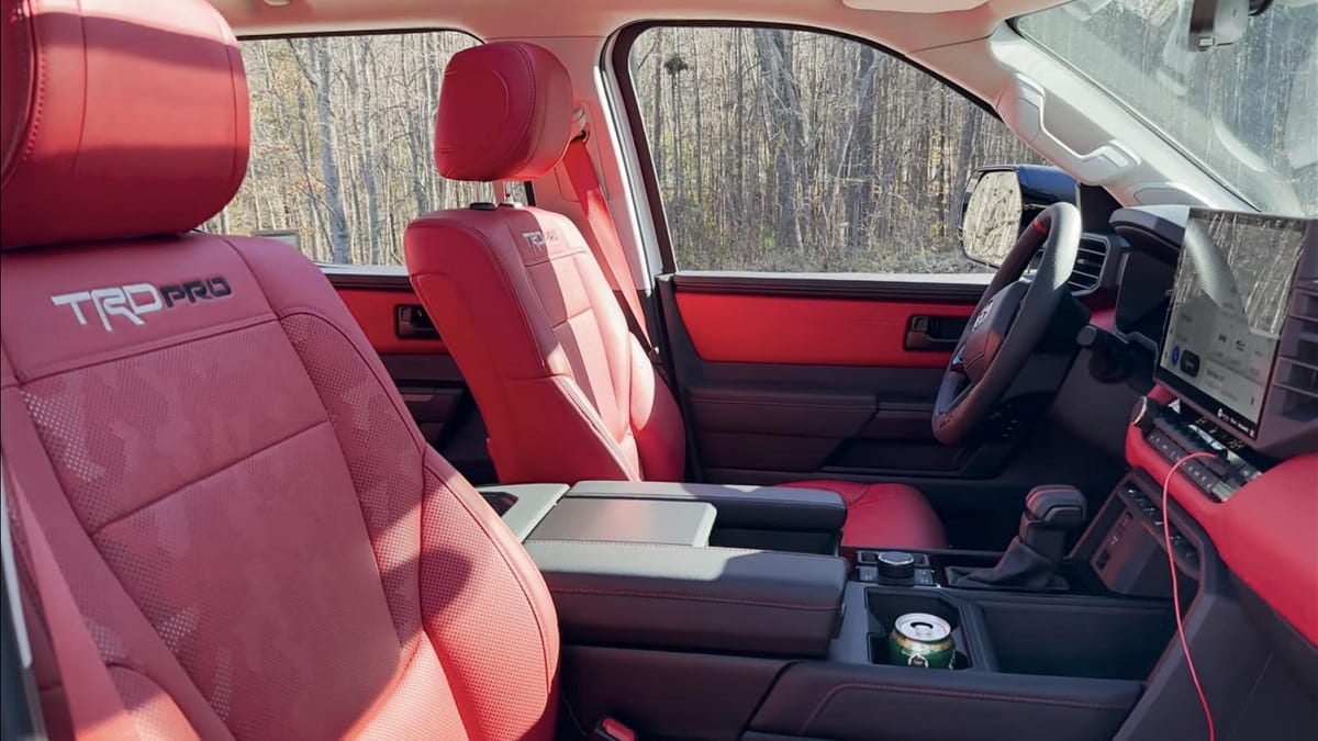 2023 Toyota Tundra TRD Pro interior red seats