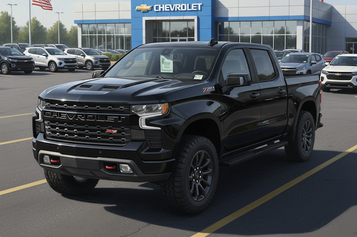 Trevor's 2024 Chevy Silverado ZR2 in the dealer's lot
