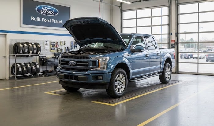 2024 Chevy Silverado in the dealer service department