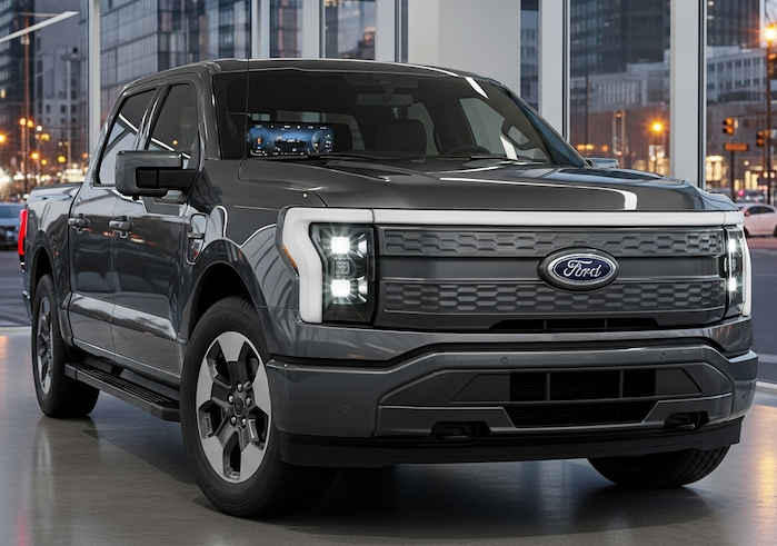 2025 Ford F-150 Lightning at the dealer