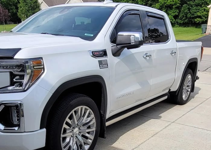 Eric Witt's GMC Sierra pickup in his driveway