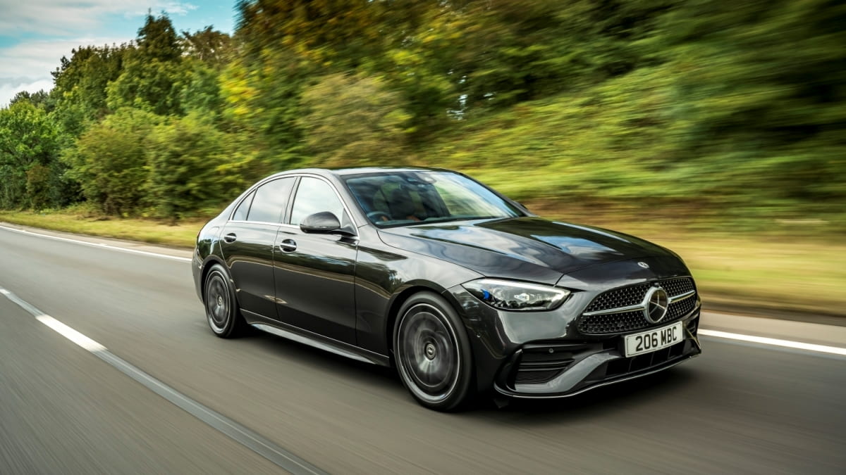Mercedes C300 relies on a mild-hybrid powertrain to run with the competition