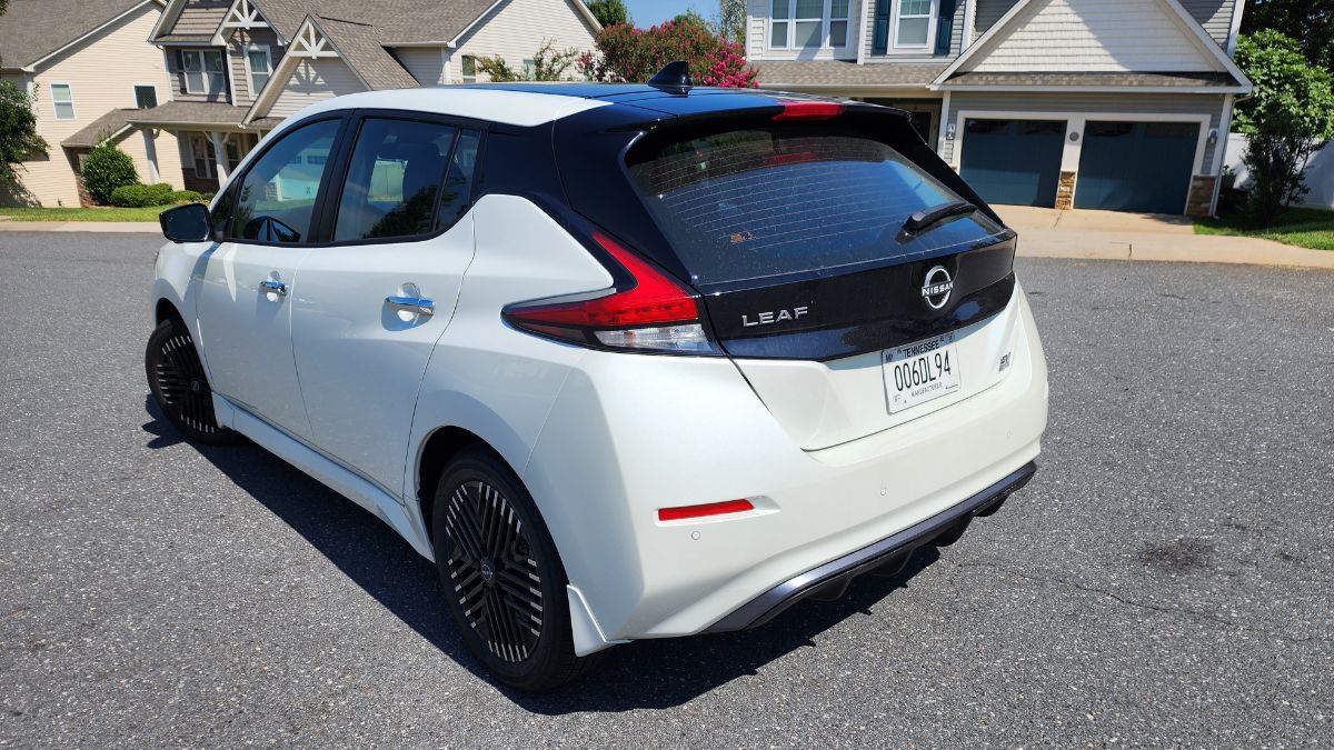 2024 Nissan Leaf SV Plus Review: rear exterior view