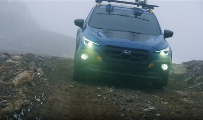 2024 Subaru Crosstrek on a steep trail