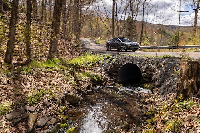 2024 Subaru Crosstrek crossing a bridge