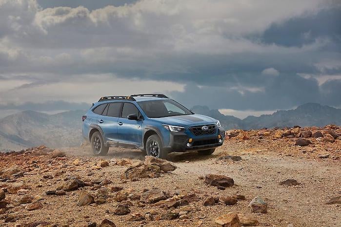 2024 Subaru Outback on a mountain top