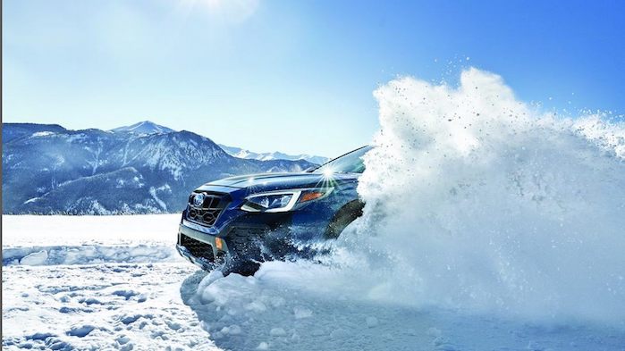 2024 Subaru Outback in deep snow