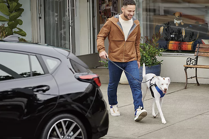 2024 Subaru Impreza with a customer and his dog