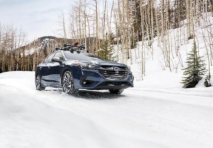 2024 Subaru Legacy powering through the snow