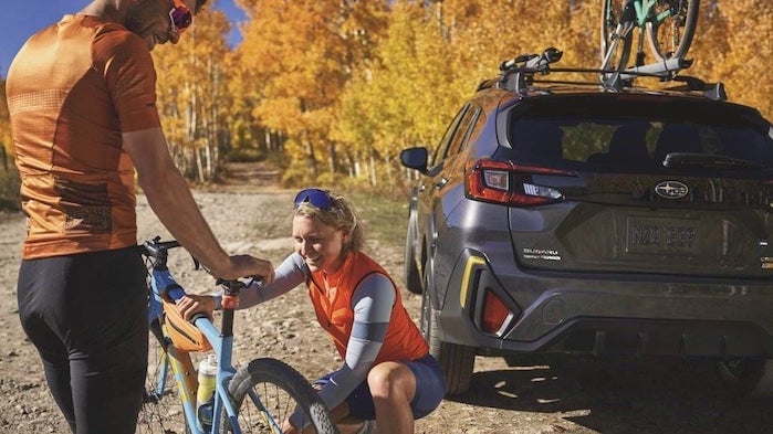 2024 Subaru Crosstrek with active mountain biking customers