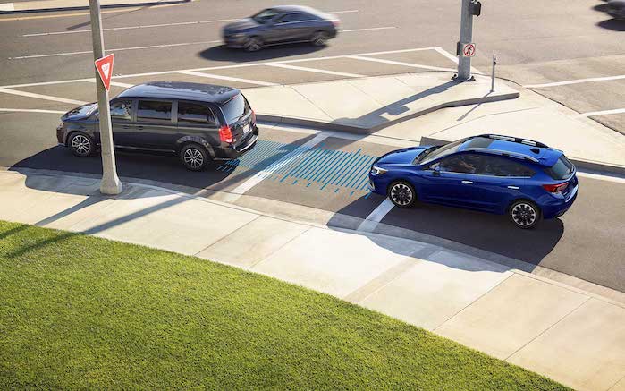 2024 Subaru Crosstrek on the road with AEB