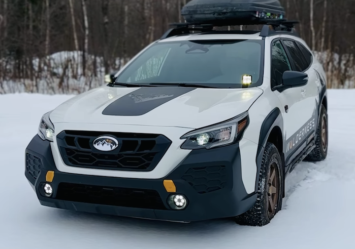 2024 Subaru Outback with a rooftop carrier
