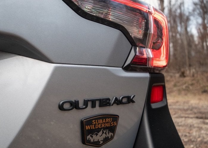 2024 Subaru Outback rear Wilderness badge