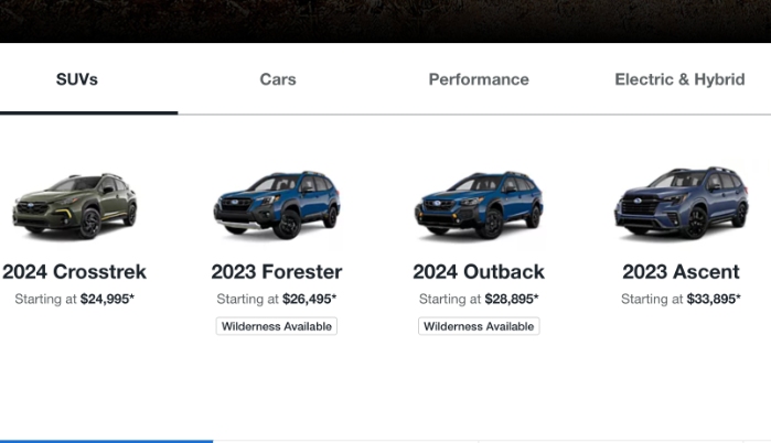 2024 Subaru model lineup online 