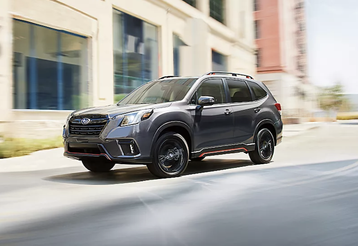 2024 Subaru Forester driving on the street