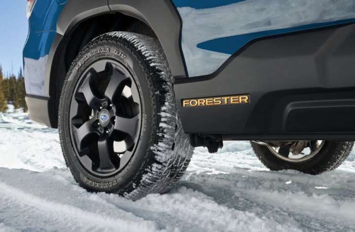 2024 Subaru Forester with snow tires in deep snow