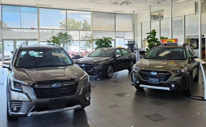 2024 Subaru Outback sitting in the showroom