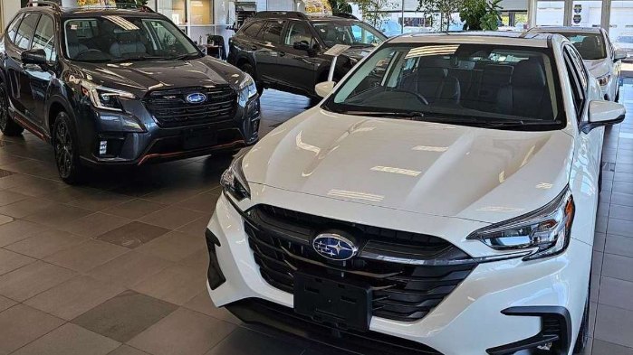 2024 Subaru Forester on the showroom floor