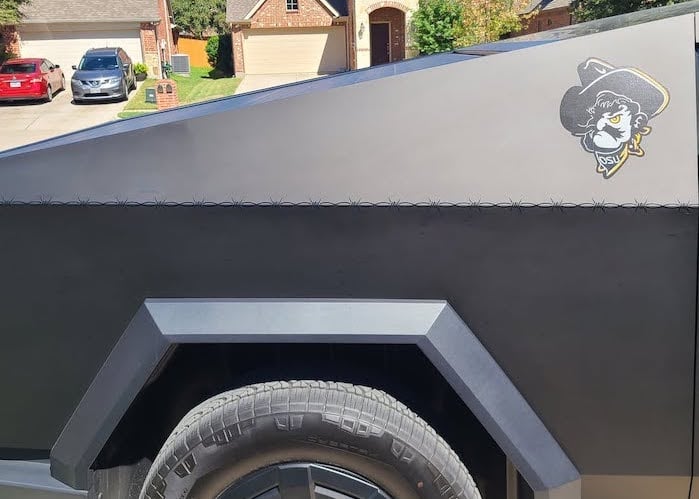 Paul Marsh's 2024 Tesla Cybertruck parked in front of his house