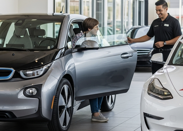 JJ's wife trades the BMW i3 for a Tesla Model 3