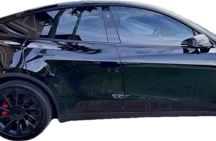 Joe's ceramic tint on his Tesla Model Y side windows