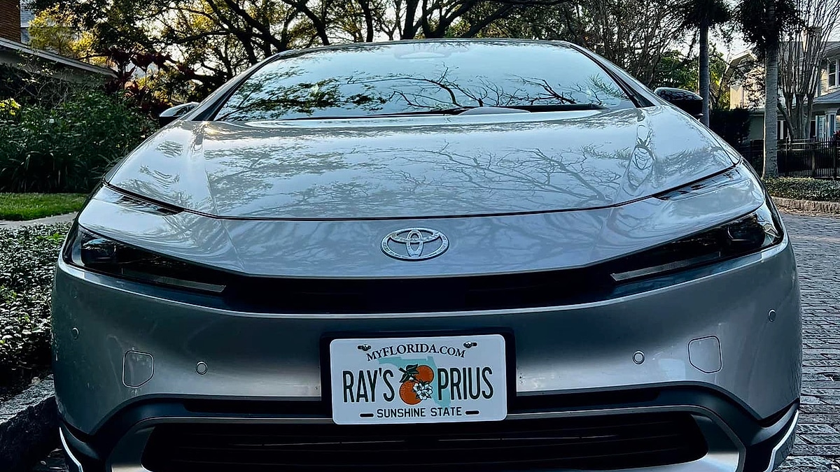 2024 Toyota Prius Prime front view; owner Ray Siwinski saved $150 on tire repair using a $50 sealant bottle