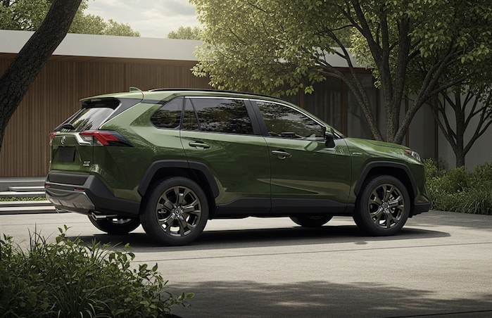 Pam's 2024 Toyota RAV4 Woodland in the driveway