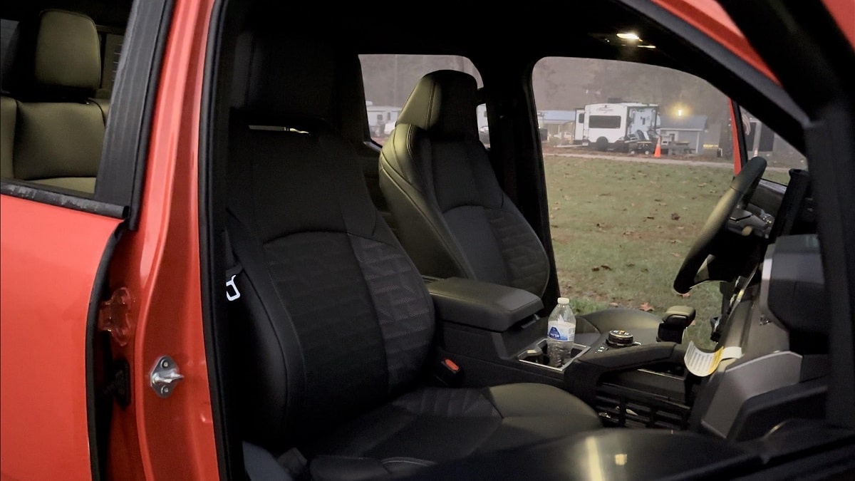 2024 Toyota Tacoma TRD with black off-road interior seats