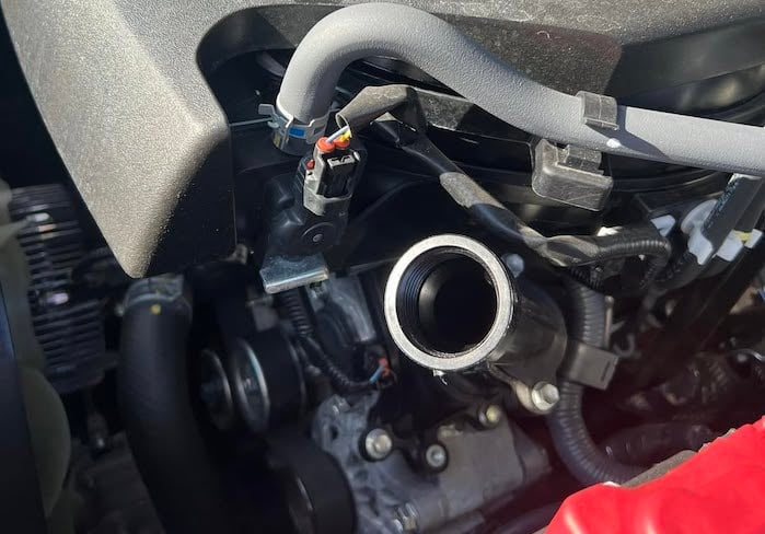 missing oil filler cap on the Toyota Tacoma