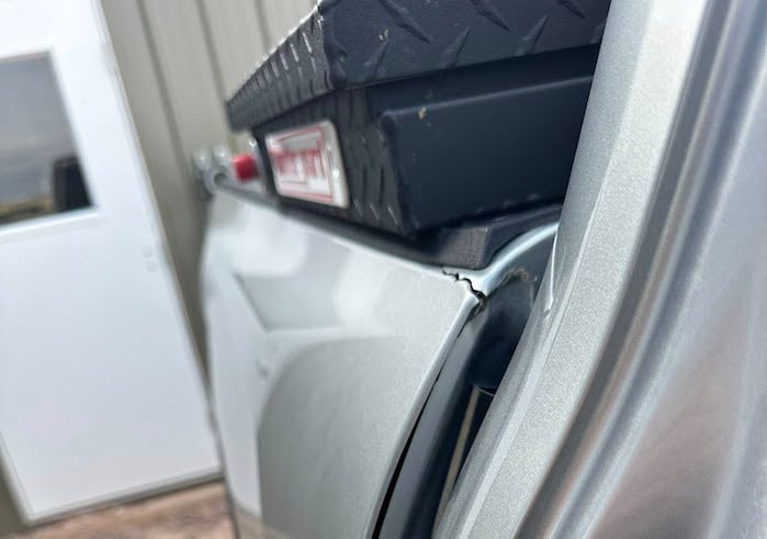 Dakoda Eads truck bed with cracks