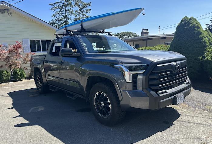 Tim Latour's 2024 Toyota Tundra SR5 with a boat
