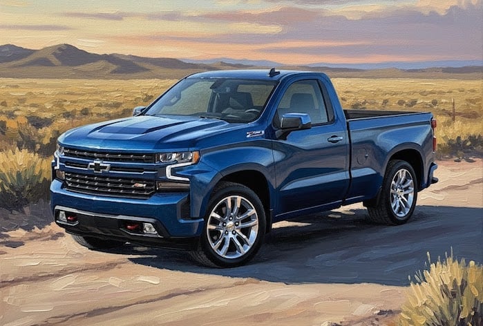 2WD 2025 Chevy Silverado Standard Cab with a 6.2L Engine