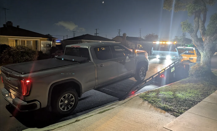 2025 Chevy Silverado ZR2 on the tow truck