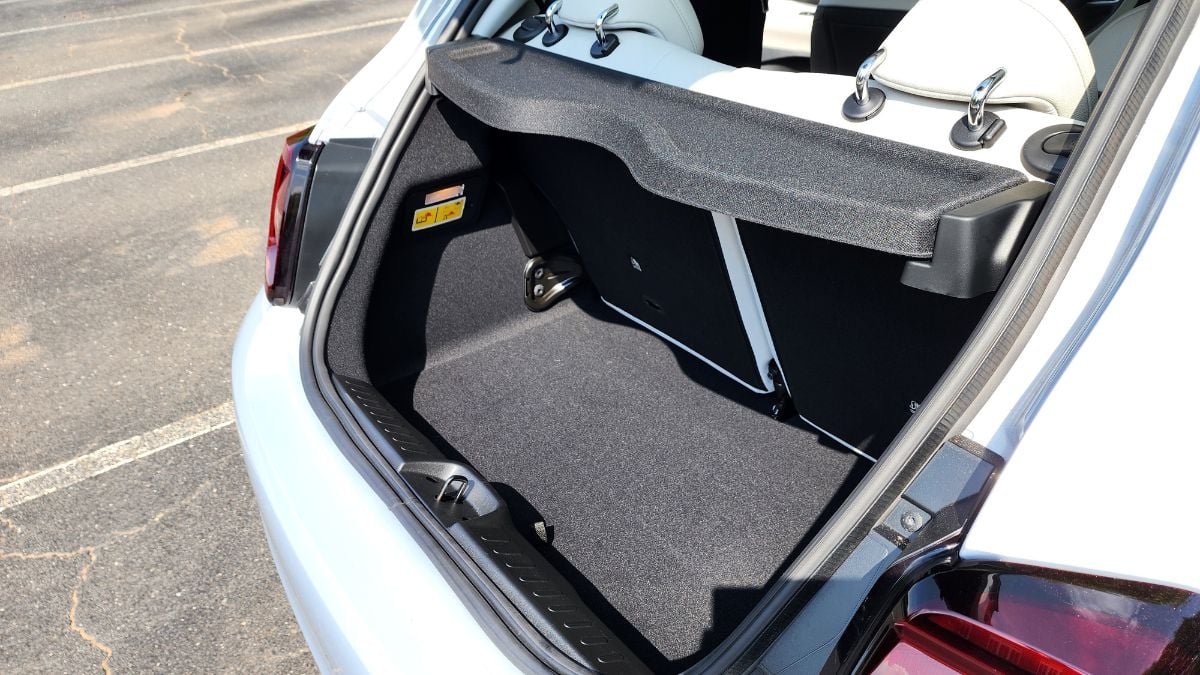 2025 Fiat 500e's cargo space