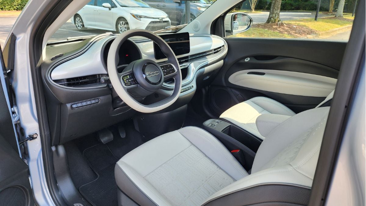 2025 Fiat 500e's interior