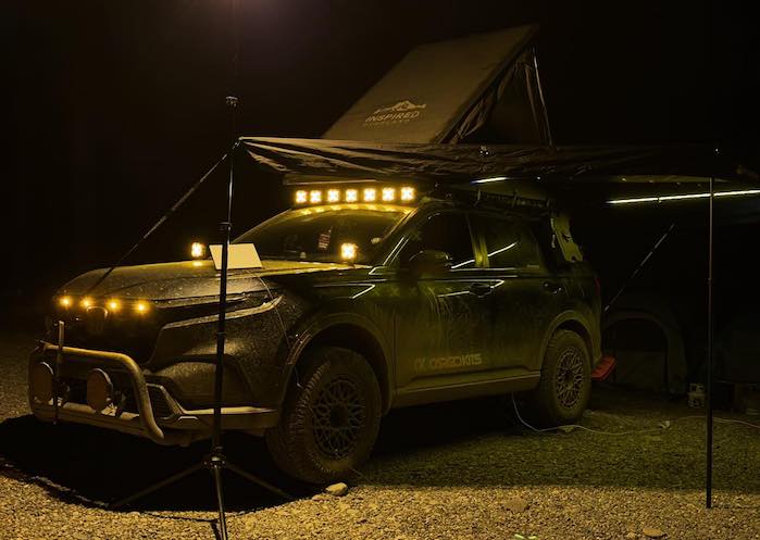 Aaron's 2025 Honda CR-V with a rooftop tent