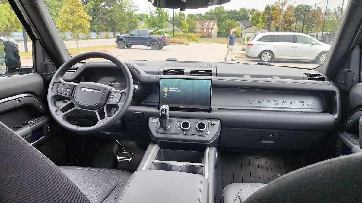 2025 Land Rover Defender 130 V8's interior and infotainment