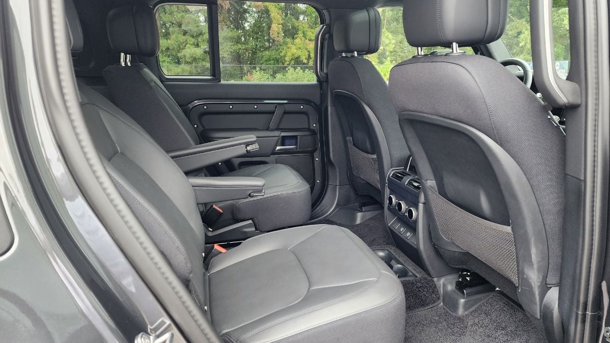 2025 Land Rover Defender 130 V8's second row seat