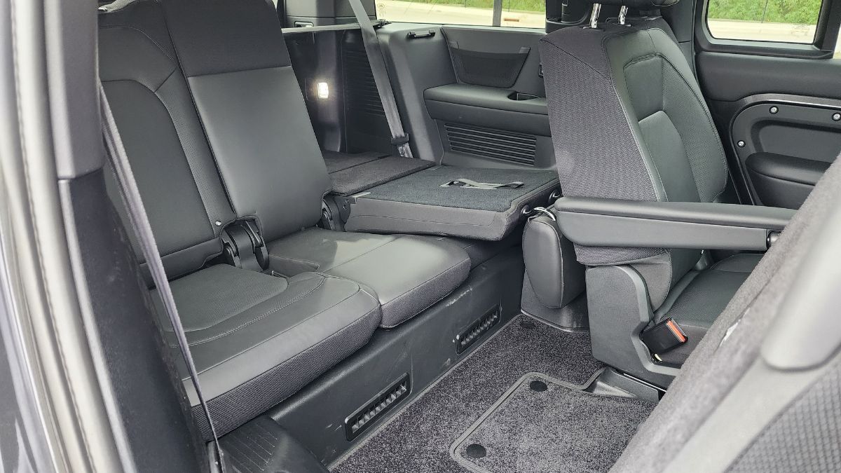 2025 Land Rover Defender 130 V8's third row seat
