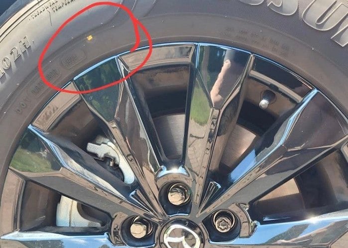 Michelle's 2025 Mazda CX-50 tires that were not rotated