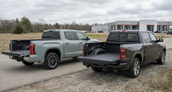 2025 Ram vs 2025 Toyota Tundra tailgate