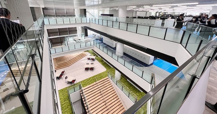 Subaru's new R&amp;D center from the top floor