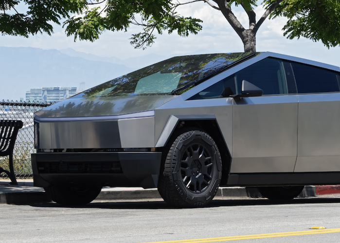 2025 Tesla Cybertruck in a parking lot