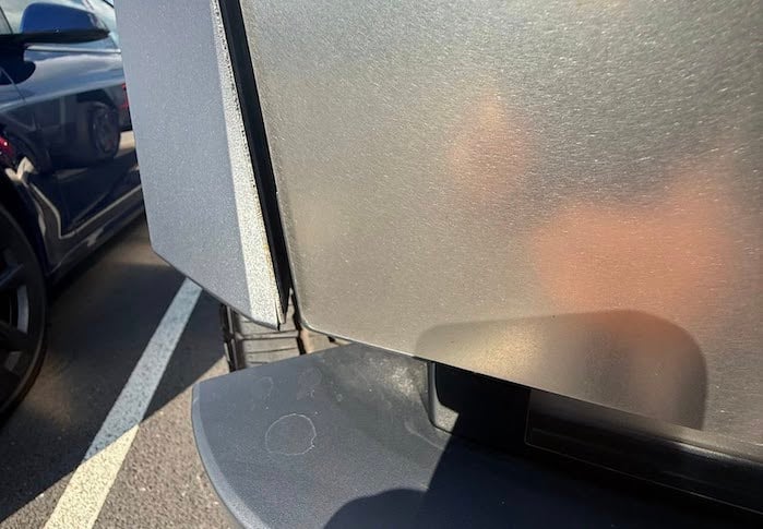 Nates' Cybertruck with significant panel gaps