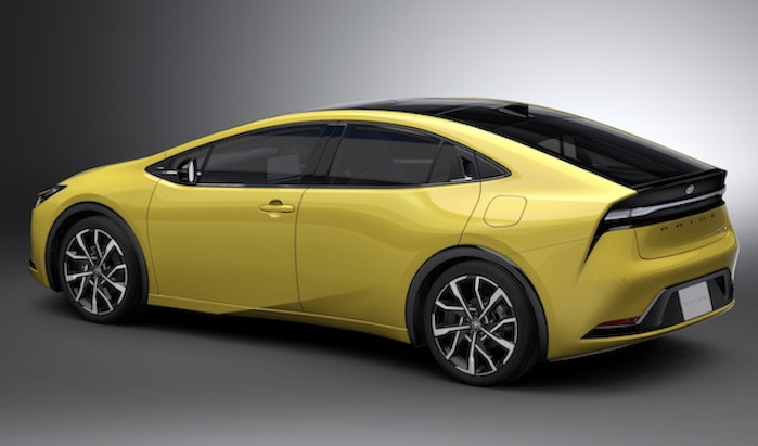 2024 Toyota Prius with its new styling in yellow
