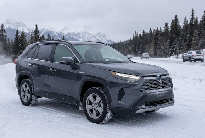 2025 Toyota RAV4 Hybrid in the snow